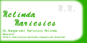 melinda maricsics business card